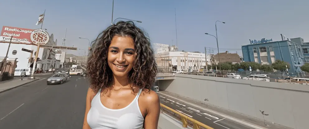 Mujer sonriente en Lima después de visitar clínica para tratar el atraso menstrual.